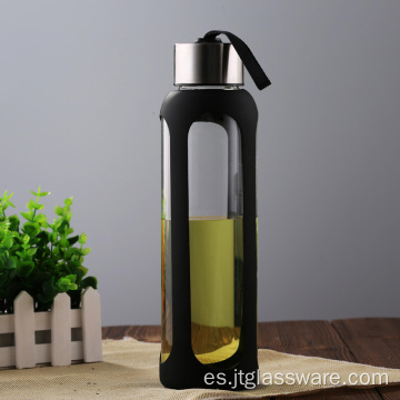Botella de vidrio de agua de alta calidad personalizada